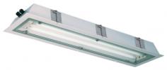 Ex-recessed ceiling light fitting eLLB 20 036/36 CG-S 2/6-2M Sheet Metal, painted
