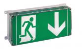 Ex-Escape Sign Luminaires EXIT 24 V with silk screened legend PU, 1 x plastic gland M25, 1 x screwing plug M25