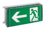 Ex-Escape Sign Luminaires EXIT 24 V with silk screened legend PL, 1 x plastic gland M25, 1 x screwing plug M25