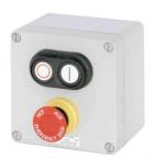 Ex-control unit GHG 413, 1 x double push-button DDT, 1 x mushroom-head push-button SGT