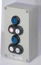 Ex-control unit GHG 413, 2 x double push-button DDT, 2 x signal lamp SIL
