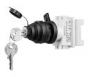 Key operated pushbutton, 1 NO + 1 NC, gold bonded contacts for panel mounting 418 812
