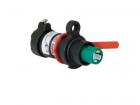 eXLink 4 pole + PE Connector 2.5 mm crimp, plastic, cable diameter 7,5-11 mm, with locking device