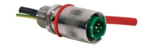 eXLink 4 pole + PE Inlet stainless steel, NPT 1/2'', 1,5 mm² wire, 30 cm, with locking device