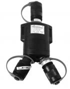 eXLink 4/4+1 Y-junction-box 4+1 pole with eXLink in stainless steel Inlet/ receptacle - receptacle