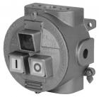 Control station Ex-d EFS A/A/V, 2 x push-button, 1 NO + 1 NC, label inchI-0-IIinch, 1 x green signal lamp
