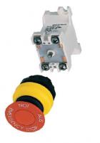 EMERG.-STOP mushroom-head pushbutton SGTE, 1 NO + 1 NC, gold bonded contacts